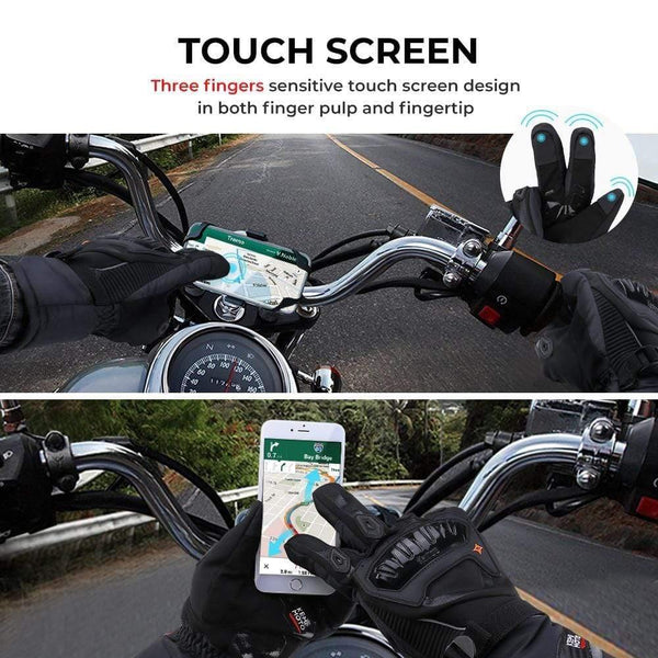 Planet Gates Winter Warm Motorcycle Gloves Touch Screen Waterproof Windproof Protective Winter Gloves Men Guantes Moto Luvas