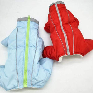 Planet Gates Winter Warm Pet Dog Clothes Waterproof Dog Coat for Small Dog Reflective Dog Jumsuit Soft Fleece Full-Covered Belly