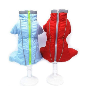 Planet Gates Winter Warm Pet Dog Clothes Waterproof Dog Coat for Small Dog Reflective Dog Jumsuit Soft Fleece Full-Covered Belly