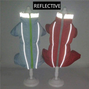 Planet Gates Winter Warm Pet Dog Clothes Waterproof Dog Coat for Small Dog Reflective Dog Jumsuit Soft Fleece Full-Covered Belly