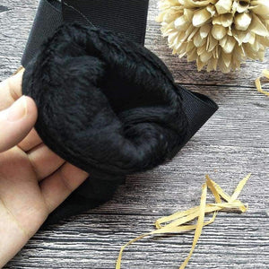 Planet Gates Winter Women Fashion Gloves Cashmere Touch Screen Ladies Gloves Bow Camellia Black Wrist Thick Warm Wool Mittens Soft AGL101