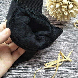 Planet Gates Winter Women Fashion Gloves Cashmere Touch Screen Ladies Gloves Bow Camellia Black Wrist Thick Warm Wool Mittens Soft AGL101