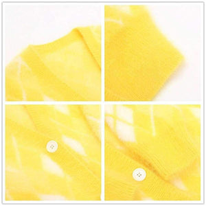 Planet Gates Winter women's angora rabbit cardigans knitting sweater  looser  fashion brand keep warm GEOMETRIC pattern pocket