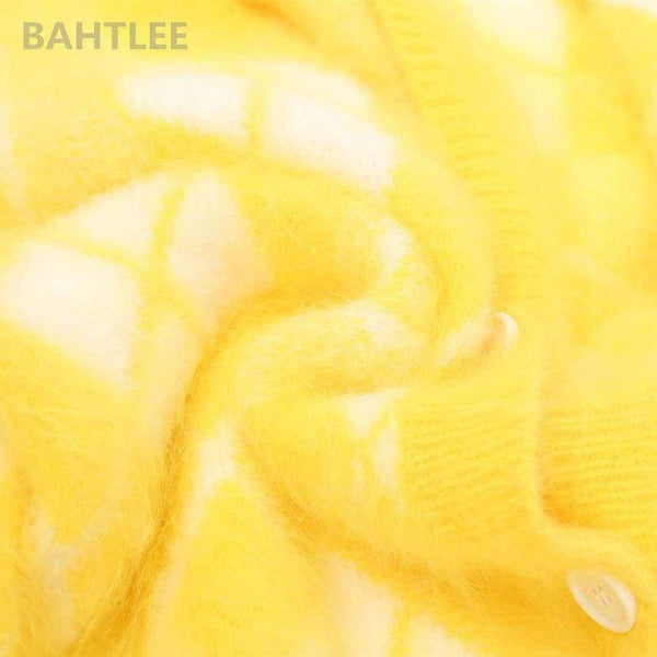 Planet Gates Winter women's angora rabbit cardigans knitting sweater  looser  fashion brand keep warm GEOMETRIC pattern pocket