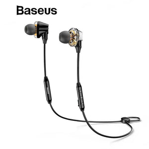 Planet Gates Wired H10 Black Baseus S10 Double dynamic bluetooth earphone / H10 3.5MM Wired Earphone stereo bass sound earphones with mic for mobile phone