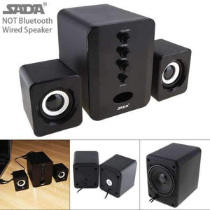 Planet Gates Wired Speaker SADA Full Range 3D Stereo 2.1 Subwoofer Wireless Bluetooth PC Speaker Portable bass Music DJ USB Computer Speakers For Phone TV