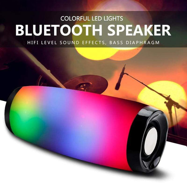 Planet Gates Wireless Bluetooth Speaker LED Portable Boom Box Outdoor Bass Column Subwoffer Sound Box with Mic Support TF FM USB