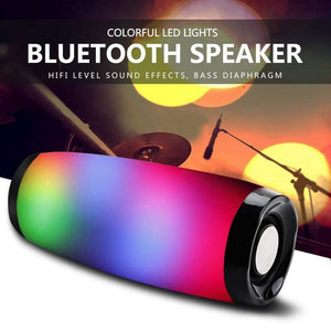 Planet Gates Wireless Bluetooth Speaker LED Portable Boom Box Outdoor Bass Column Subwoffer Sound Box with Mic Support TF FM USB