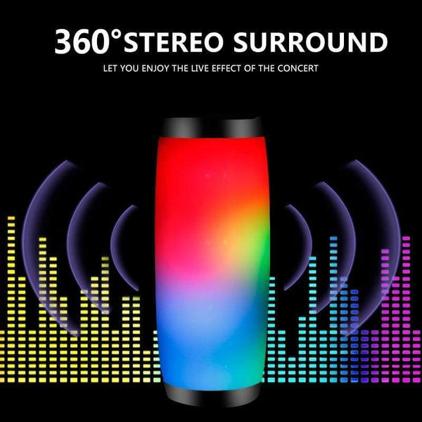 Planet Gates Wireless Bluetooth Speaker LED Portable Boom Box Outdoor Bass Column Subwoffer Sound Box with Mic Support TF FM USB