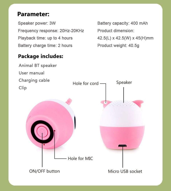 Planet Gates Wireless Bluetooth Speaker, Mini Bluetooth Speaker Box, Pet Portable Speaker Hifi Music, Bluetooth Speakes for Outdoor Sound Box