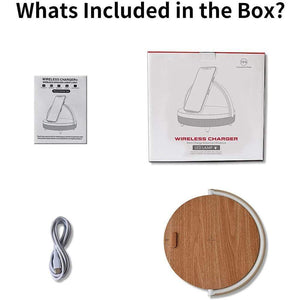 Planet Gates Wireless Charger Bluetooth Speaker for iPhone 13 12 11 X Wooden Table Lamp High Power Mobile Phone Stand Present Fast Charging