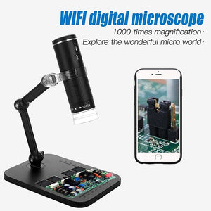 Planet Gates Wireless Digital Microscope Handheld USB HD Inspection Camera 50x-1000x Magnification with Flexible Stand For iPhone iPad PC