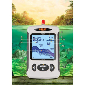 Planet Gates Wireless Fish finder LUCKY Fish Finder FFW718 Fish Finder Fishing Alarm Sonar Wireless Fishfinder depth Finder Alarm 100M Fishing lur