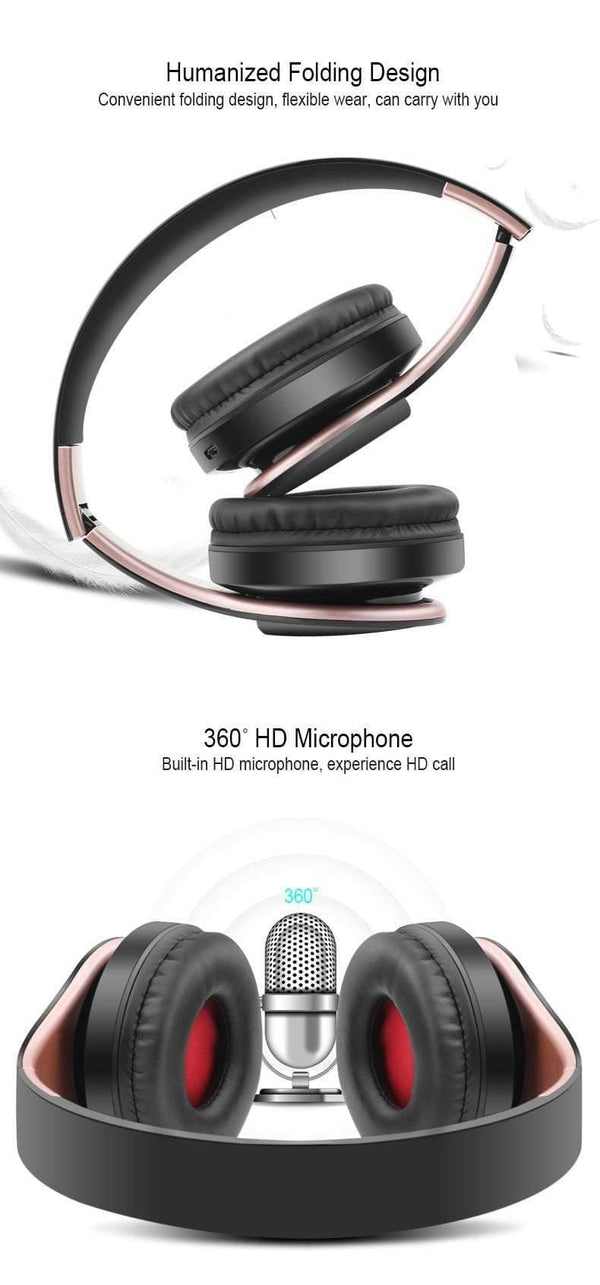 Planet Gates Wireless Headphones Bluetooth Stereo Foldable Headset Audio Mp3 Adjustable Earphones with Mic for Music