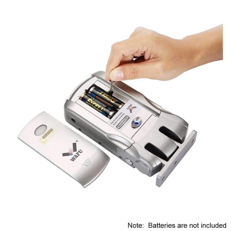 Planet Gates Wireless Security Invisible Keyless Entry Door Lock Home Smart Remote Control Lock with 4 Remote Keys Silver