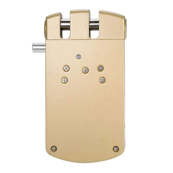 Planet Gates Wireless Security Invisible Keyless Entry Door Lock Home Smart Remote Control Lock with 4 Remote Keys Silver