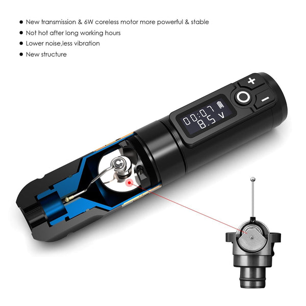 Planet Gates Wireless Tattoo Machine Battery Rotary Pen Powerful Motor Semi Permanent Makeup Machine Eyebrow Lip Microblading Art