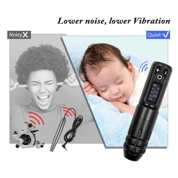 Planet Gates Wireless Tattoo Machine Pen Replaceable Battery Coreless Motor Rotary Tattoo Pen Cartridge for Tattoo Artists Low Vibration