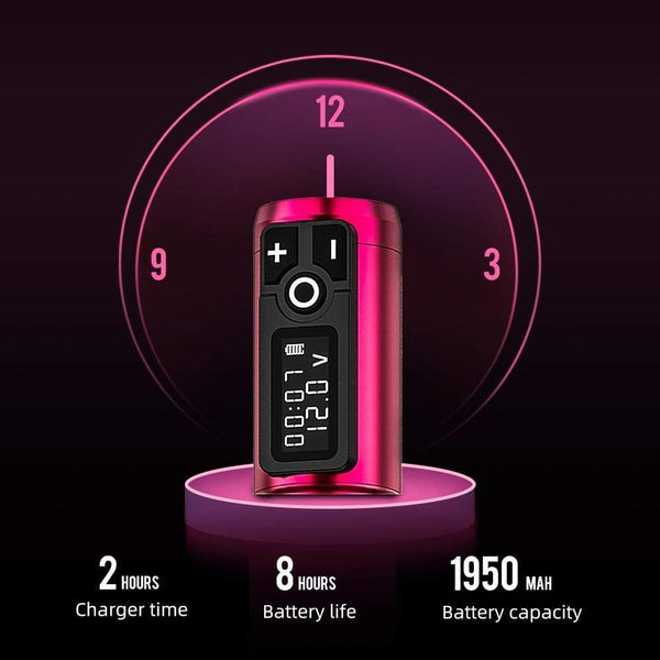 Planet Gates Wireless Tattoo Pen Machine Brushless Motor 1950 mAh Lithium Battery Fast Charge for Travel Portability