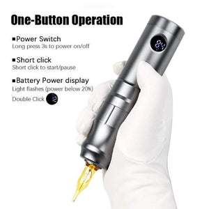 Planet Gates Wireless Tattoo Pen Machine Japanese Coreless Motor 2 Battery Pack Tattoo Supplies
