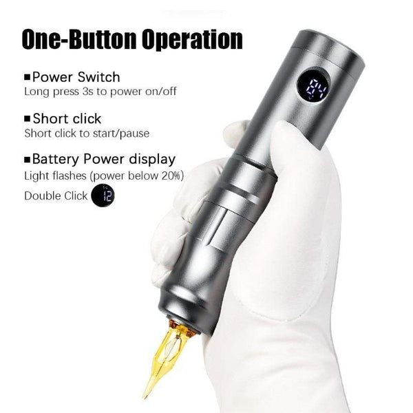 Planet Gates Wireless Tattoo Pen Machine Japanese Coreless Motor 2 Battery Pack Tattoo Supplies