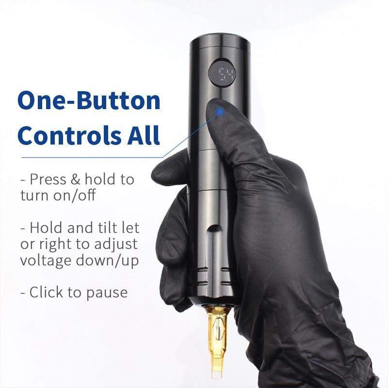 Planet Gates Wireless Tattoo Pen Machine Liner Shader Powerful Coreless Motor with Removable Battery for Eyebrow and Tattoo