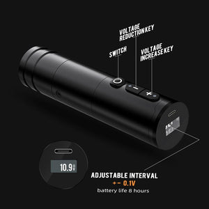 Planet Gates Wireless Tattoo Pen Machine Powerful Coreless DC Motor Fast Charging 2400 mAh Lithium Battery for Artist Body