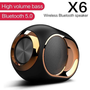 Planet Gates Wireless TWS X6 Bluetooth Speaker Portable Outdoor Loudspeaker Intelligent Noise Reduction Subwoofer Support TF U Disk FM Radio