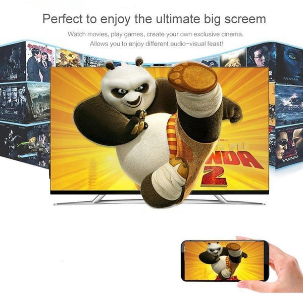 Planet Gates Wireless WiFi Display Dongle Screen Mirroring Audio Video Adapter for iPhone 5 5S 6 6S 7 8 Plus X For iPad & Android Phone to TV