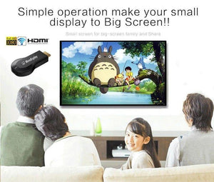 Planet Gates Wireless WiFi Display Dongle Screen Mirroring Audio Video Adapter for iPhone 5 5S 6 6S 7 8 Plus X For iPad & Android Phone to TV