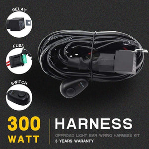 Planet Gates Wiring Harness Switch Relay Kit for Connect 2 LED 300W Work Driving Light Bar 4WD