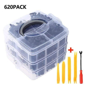 Planet Gates with 5pcs tool Auto Fastener Clip with Hand Tools Door Trim Panel Auto Bumper Rivet Retainer Push Engine Cover Clips Car Interior Accessories