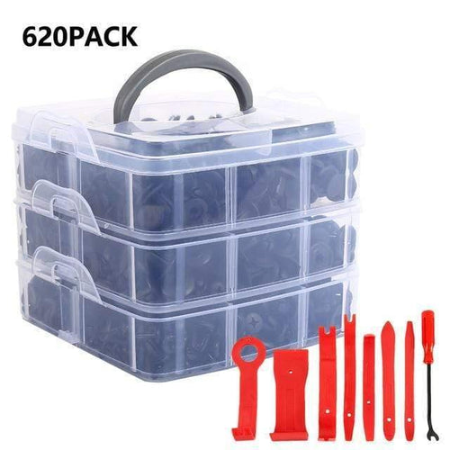 Planet Gates with 8pcs tool Auto Fastener Clip with Hand Tools Door Trim Panel Auto Bumper Rivet Retainer Push Engine Cover Clips Car Interior Accessories