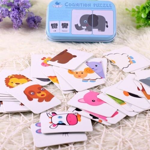 Planet Gates with animals / China Baby Toys Montessori wooden Cognitive Pair Puzzle Card Toy For Kids Learning Education Vehicle/Fruit/Animal/Life Set Puzzle Gift