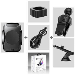 Planet Gates with Both Holder TOMKAS Qi Wireless Car Charger Infrared Sensor Fast Charger Wireless Charging For Phone Automatic Induction Wireless Car Charger