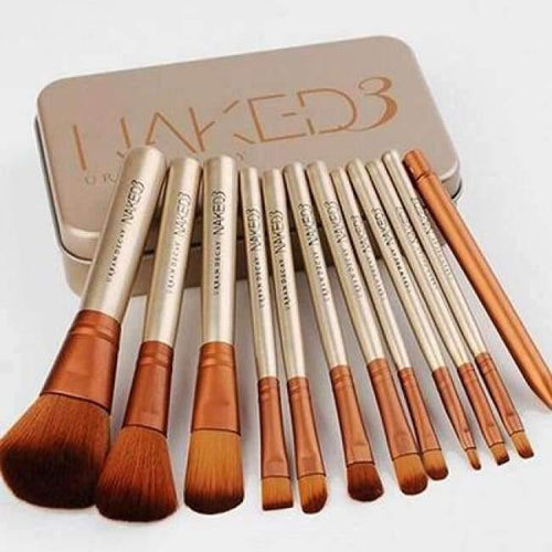 Planet Gates With Box 12Pcs Nake  Brushes Cosmetics tools NK3 Rose Gold Face Eyeshadow Eyeliner Lip Brush Set Tool Pinceis Maquiage Make Up