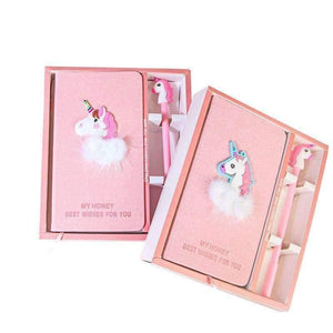 Planet Gates with box Creative New Cartoon Unicorn Notebook with box gift Set Girl Heart Stationery Gifts Notebooks & Writing Pads