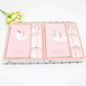 Planet Gates with box Creative New Cartoon Unicorn Notebook with box gift Set Girl Heart Stationery Gifts Notebooks & Writing Pads