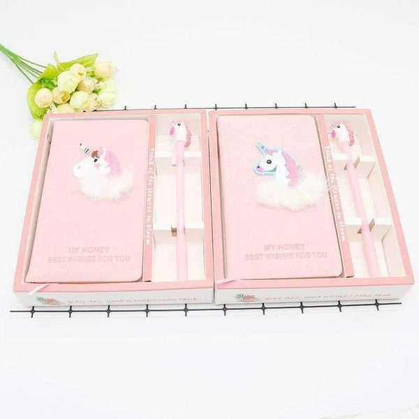Planet Gates with box Creative New Cartoon Unicorn Notebook with box gift Set Girl Heart Stationery Gifts Notebooks & Writing Pads