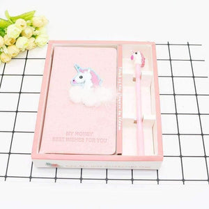 Planet Gates with box Creative New Cartoon Unicorn Notebook with box gift Set Girl Heart Stationery Gifts Notebooks & Writing Pads