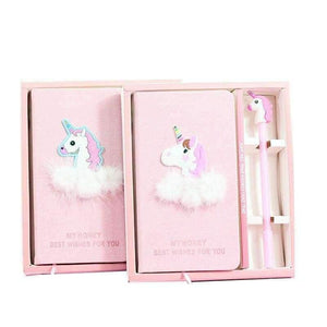 Planet Gates with box Creative New Cartoon Unicorn Notebook with box gift Set Girl Heart Stationery Gifts Notebooks & Writing Pads