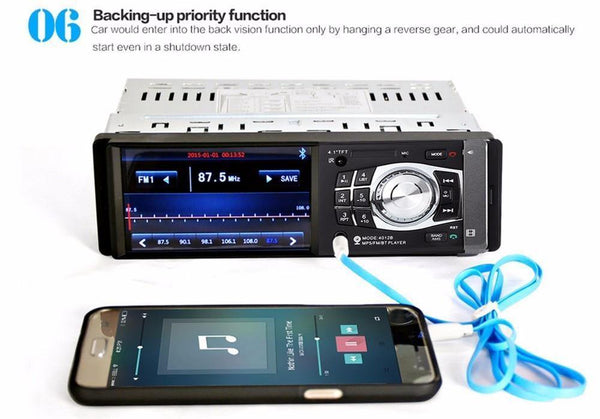 Planet Gates With camera 1Din Car Radio 4.1Inch Bluetooth 1 Din Auto Audio Stereo Player FM Autoradio Support File Navigation Rear Camera Function