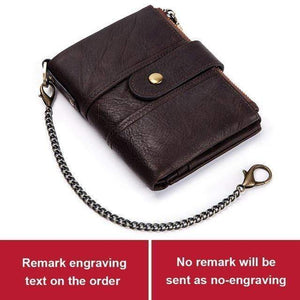 Planet Gates with Chain 1 Genuine Leather Free Engraving Quality Wallet Women Crazy Horse Wallets Coin Purse Short Male Mini Money Bag Girls