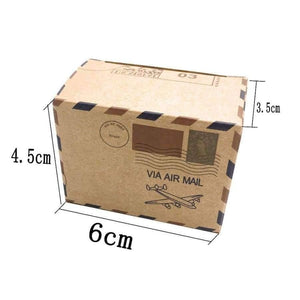 Planet Gates With earth Wedding Gift Boxes 25 pcs Kraft Travel Theme Air Mail Wedding Favor Souvenirs Candy Boxes Festive Party Supplies caja de regalo