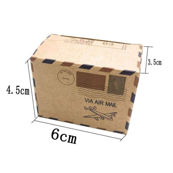 Planet Gates With earth Wedding Gift Boxes 25 pcs Kraft Travel Theme Air Mail Wedding Favor Souvenirs Candy Boxes Festive Party Supplies caja de regalo