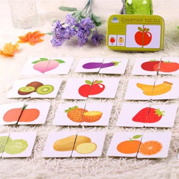 Planet Gates with  fruits / China Baby Toys Montessori wooden Cognitive Pair Puzzle Card Toy For Kids Learning Education Vehicle/Fruit/Animal/Life Set Puzzle Gift