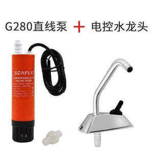 Planet Gates with LINE PUMP 12V Electrically Controlled Faucet of RV Water System Automatic Drainage of Tea Bar Faucet Water Tank Pump