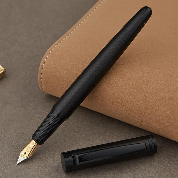 Planet Gates With pen bag Metal Matte black thread body Iraurita fountain pen 0.5mm ink pens Business Office