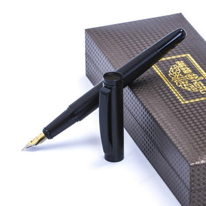 Planet Gates With pen bag Metal Matte black thread body Iraurita fountain pen 0.5mm ink pens Business Office