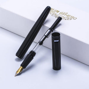 Planet Gates With pen bag Metal Matte black thread body Iraurita fountain pen 0.5mm ink pens Business Office